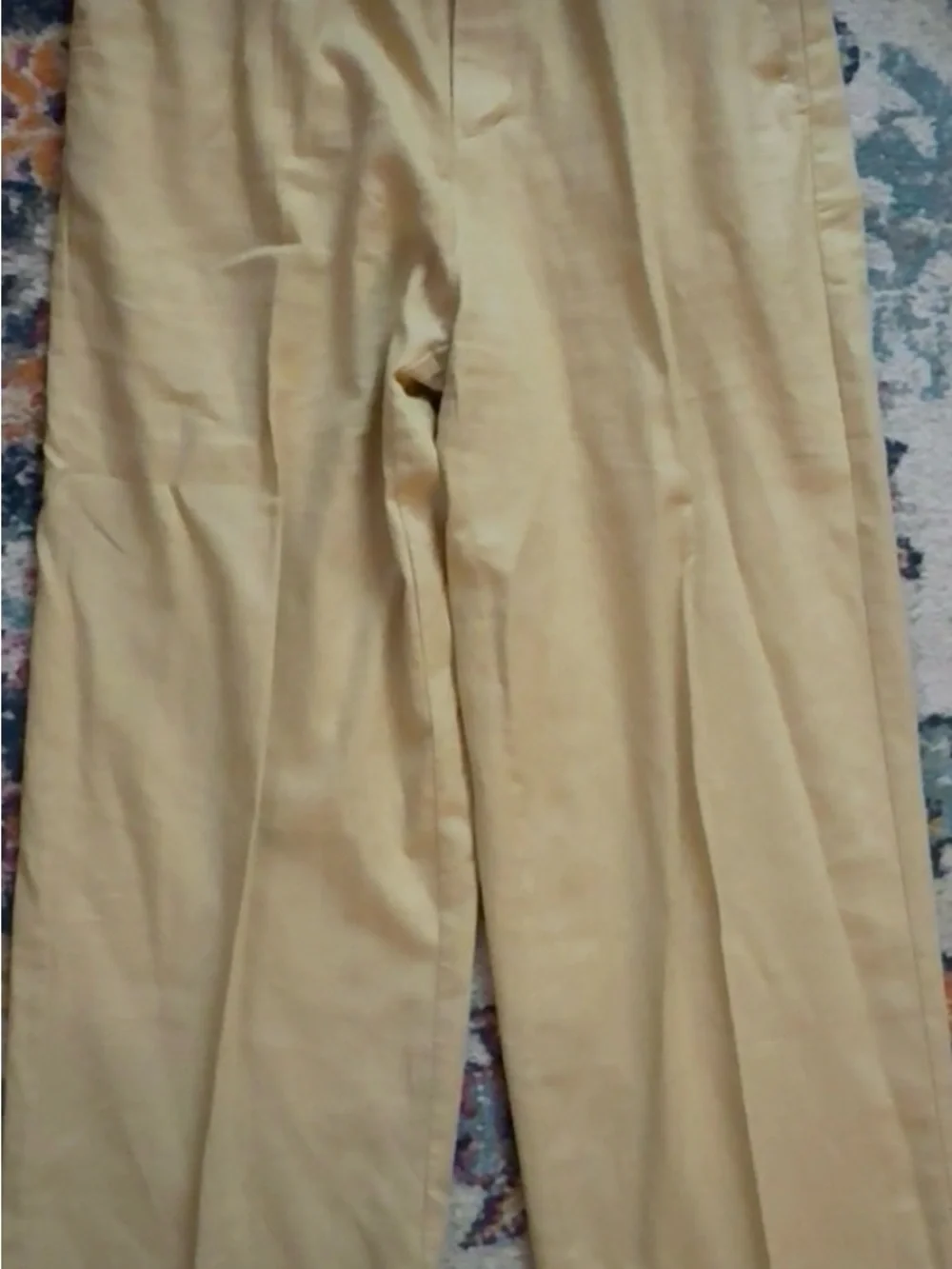 Pierre Garcia Classic Straight-Leg Khaki Pants linen/cotton